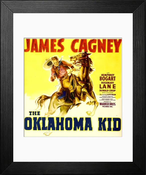 Framed Print : THE OKLAHOMA KID, James Cagney on window card, 1939 Framed Print : THE OKLAHOMA KID, James Cagney on window card, 1939