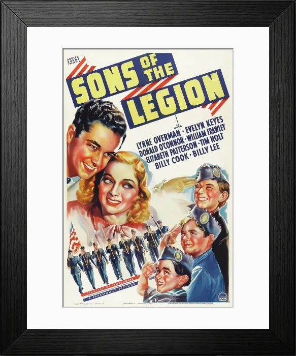 Framed Print : SONS OF THE LEGION, l-r: Tim Holt, Evelyn Keyes, Billy Lee, Billy Cook, Donald O'Connor, 1938 Framed Print : SONS OF THE LEGION, l-r: Tim Holt, Evelyn Keyes, Billy Lee, Billy Cook, Donald O'Connor, 1938
