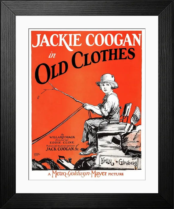 Framed Print : OLD CLOTHES, US poster, Jackie Coogan, 1925
