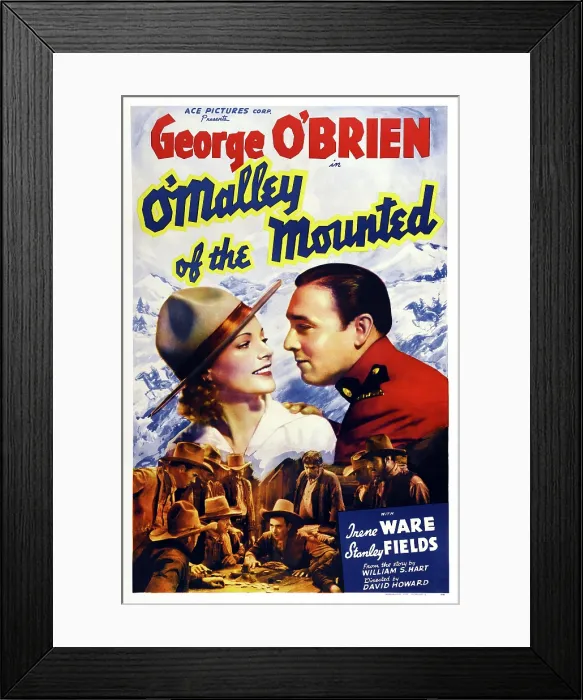 Framed Print : O'MALLEY OF THE MOUNTED, US poster art, from left: Irene Ware, George O'Brien, 1936. TM & Copyright 20th Century-Fox Film Corp