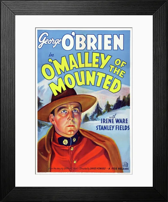Framed Print : O'MALLEY OF THE MOUNTED, US poster art, George O'Brien, 1936. TM & Copyright 20th Century-Fox Film Corp. All rights reserved / courtesy Everett Collection