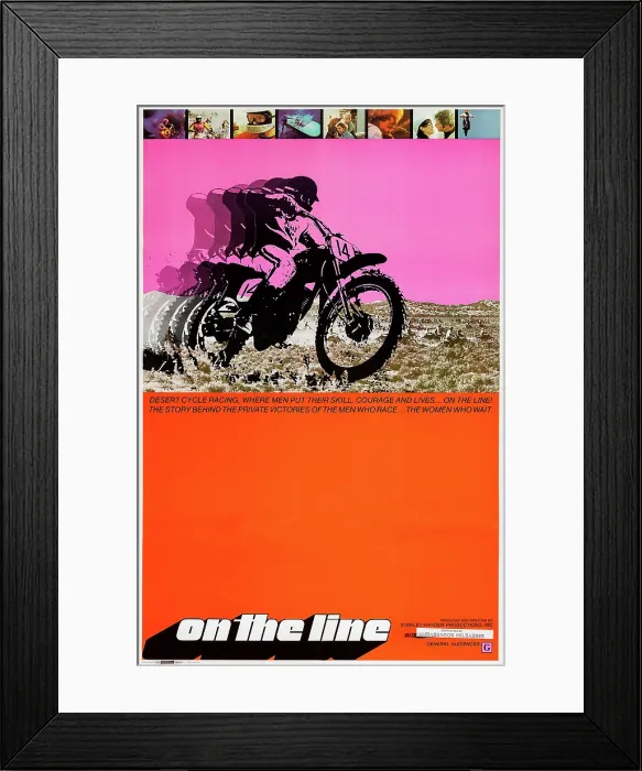 Framed Print : ON THE LINE, US poster art, 1971