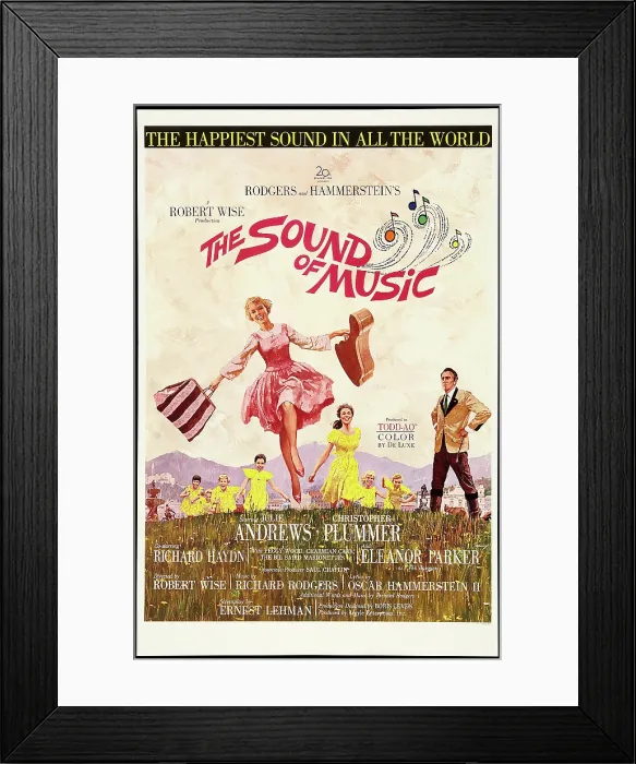 Framed Print : THE SOUND OF MUSIC, US poster, Julie Andrews, Christopher Plummer (far right), 1965. TM and Copyright 20th Century-Fox Film Corp. courtesy Everett Collection