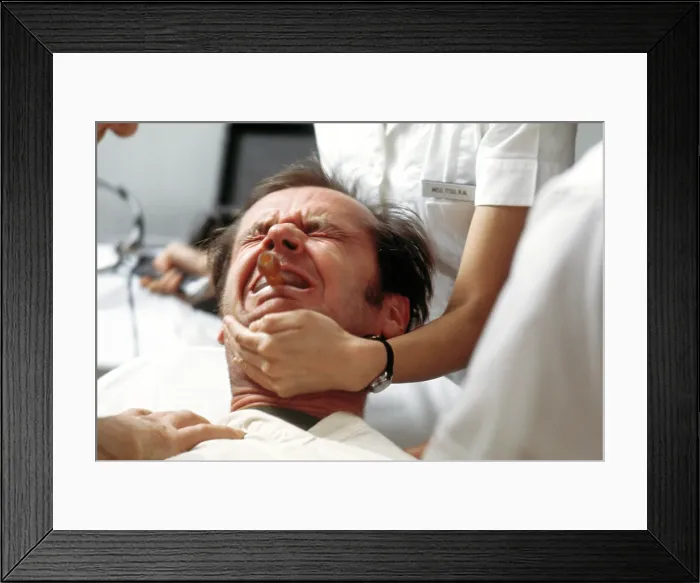 Framed Print : ONE FLEW OVER THE CUCKOO'S NEST, Jack Nicholson, 1975