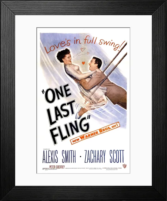 Framed Print : ONE LAST FLING, US poster, Alexis Smith, Zachary Scott, 1949 Framed Print : ONE LAST FLING, US poster, Alexis Smith, Zachary Scott, 1949