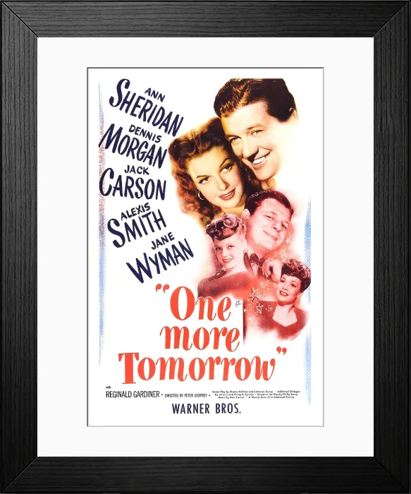 Framed Print : ONE MORE TOMORROW, US poster, from top: Dennis Morgan, Ann Sheridan, Jack Carson, Alexis Smith, Jane Wyman, 1946