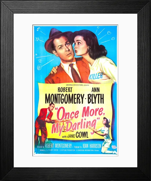 Framed Print : ONCE MORE, MY DARLING, US poster, Robert Montgomery, Ann Blyth, 1949