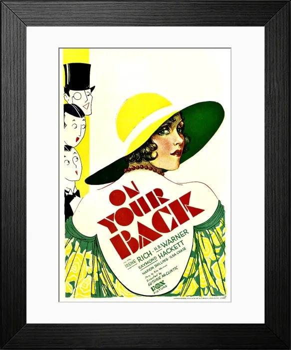 Framed Print : ON YOUR BACK, Irene Rich on window card, 1930, TM and Copyright 20th Century Fox Film Corp. All rights reserved. / courtesy Everett Collection