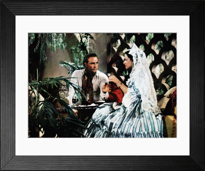Framed Print : ONE-EYED JACKS, from left: Marlon Brando, Pina Pellicer, 1961 Framed Print : ONE-EYED JACKS, from left: Marlon Brando, Pina Pellicer, 1961