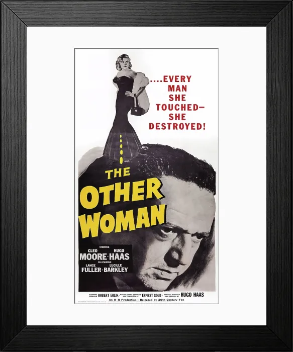 Framed Print : THE OTHER WOMAN, US poster art, from top: Cleo Moore, Hugo Haas, 1954. TM & Copyright 20th Century Fox Film Corp. All rights reserved / courtesy Everett Collection Framed Print : THE OTHER WOMAN, US poster art, from top: Cleo Moore, Hugo Haas, 1954. TM & Copyright 20th Century Fox Film Corp. All rights reserved / courtesy Everett Collection
