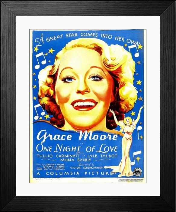 Framed Print : ONE NIGHT OF LOVE, Grace Moore, 1934
