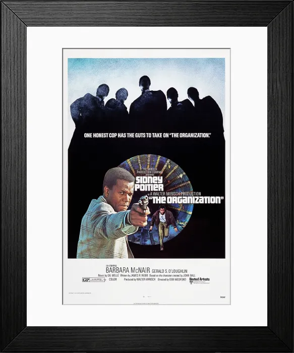 Framed Print : THE ORGANIZATION, US poster art, Sidney Poitier, 1971 Framed Print : THE ORGANIZATION, US poster art, Sidney Poitier, 1971