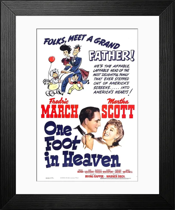 Framed Print : ONE FOOT IN HEAVEN, US poster, from left: Fredric March, Martha Scott, 1941