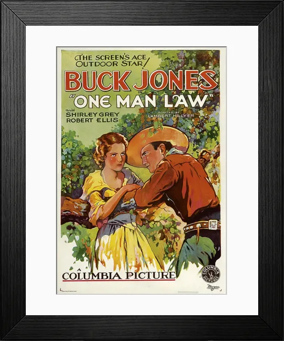Framed Print : ONE MAN LAW, from left: Shirley Grey, Buck Jones, 1932 Framed Print : ONE MAN LAW, from left: Shirley Grey, Buck Jones, 1932