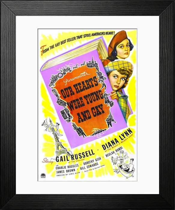 Framed Print : OUR HEARTS WERE YOUNG AND GAY, US poster, Gail Russell, Diana Lynn, 1944