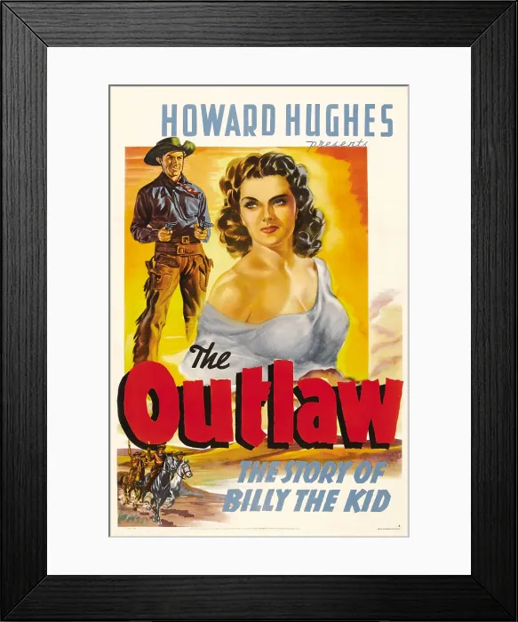 Framed Print : THE OUTLAW, Jack Buetel, Jane Russell, 1943