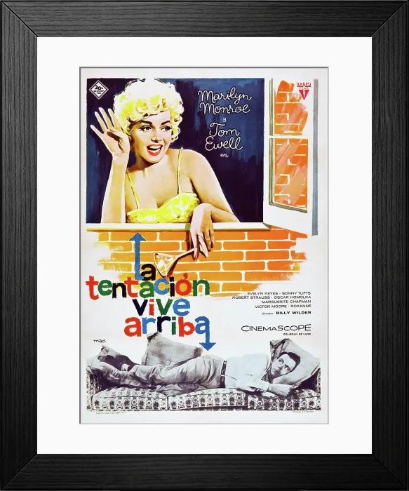 Framed Print : THE SEVEN YEAR ITCH, (aka LA TENTACION VIVE ARRIBA), Italian poster, Marilyn Monroe, Tom Ewell, 1955. TM & Copyright 20th Century Fox Film Corp. / courtesy Everett Collection Framed Print : THE SEVEN YEAR ITCH, (aka LA TENTACION VIVE ARRIBA), Italian poster, Marilyn Monroe, Tom Ewell, 1955. TM & Copyright 20th Century Fox Film Corp. / courtesy Everett Collection