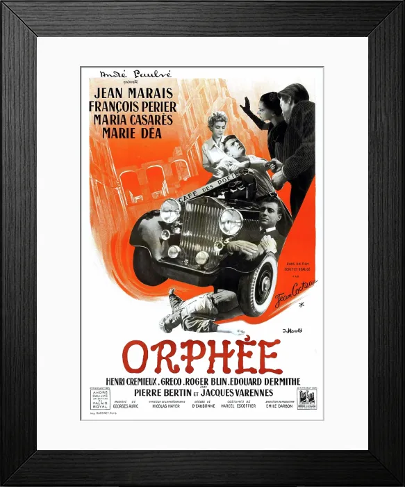 Framed Print : ORPHEE (aka ORPHEUS), French poster art, 1950 Framed Print : ORPHEE (aka ORPHEUS), French poster art, 1950