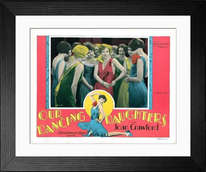 Framed Print : OUR DANCING DAUGHTERS, US lobbycard, inset center and bottom center: Joan Crawford, 1928 Framed Print : OUR DANCING DAUGHTERS, US lobbycard, inset center and bottom center: Joan Crawford, 1928