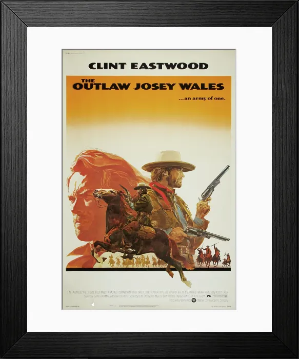Framed Print : THE OUTLAW JOSEY WALES, US poster, Clint Eastwood, 1976