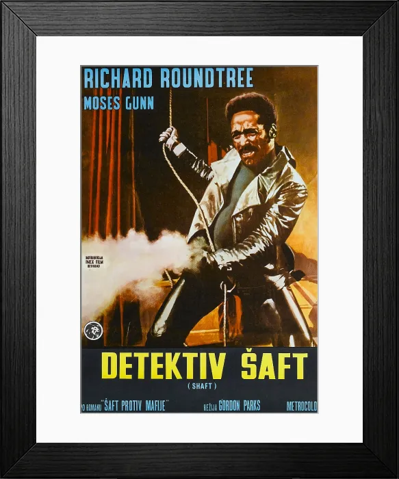 Framed Print : SHAFT, Richard Roundtree on international poster art, 1971