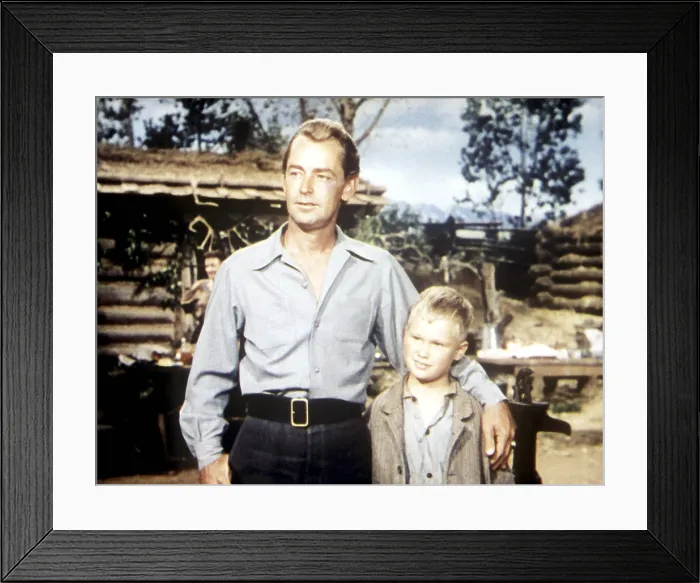 Framed Print : SHANE, Alan Ladd, Brandon de Wilde, 1953