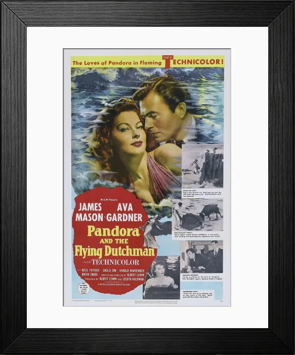Framed Print : PANDORA AND THE FLYING DUTCHMAN, from left: Ava Gardner, James Mason, 1951 Framed Print : PANDORA AND THE FLYING DUTCHMAN, from left: Ava Gardner, James Mason, 1951