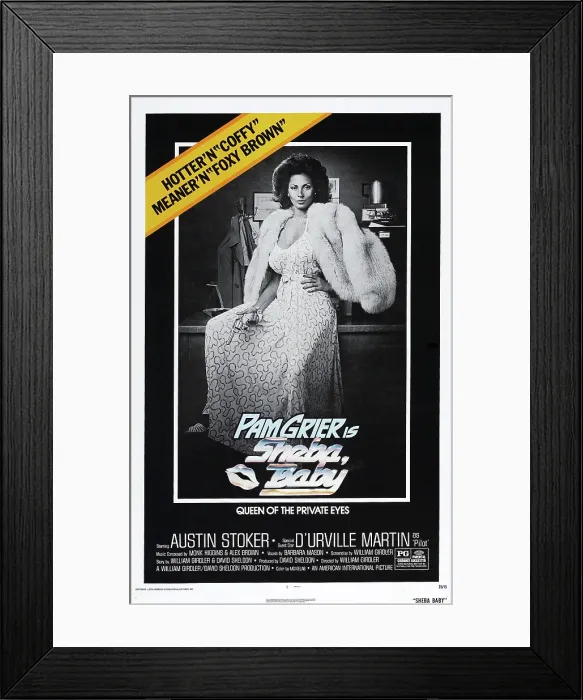 Framed Print : SHEBA, BABY, US poster, Pam Grier, 1975