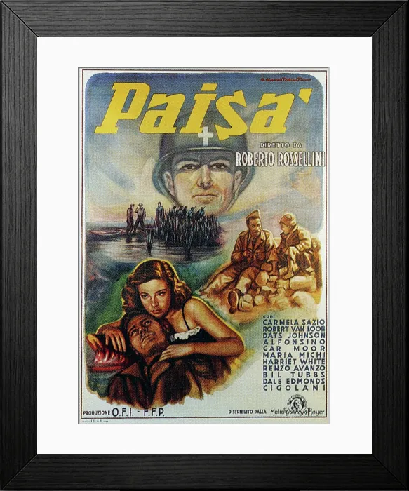 Framed Print : PAISAN, Maria Michi, Robert Van Loon, Dots Johnson, 1946 Framed Print : PAISAN, Maria Michi, Robert Van Loon, Dots Johnson, 1946