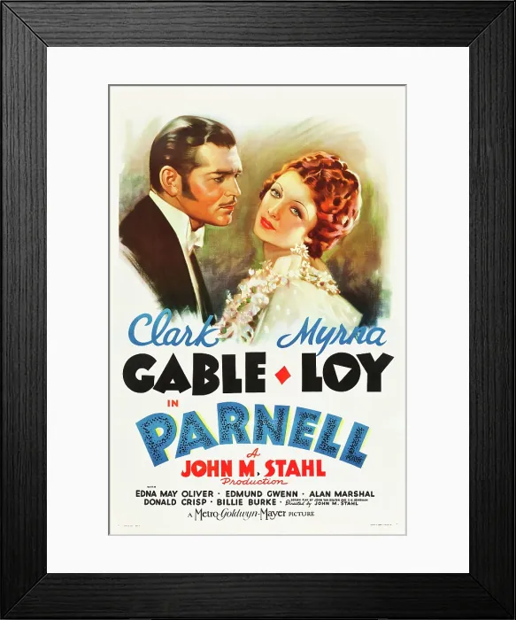 Framed Print : PARNELL, from left: Clark Gable, Myrna Loy, 1937