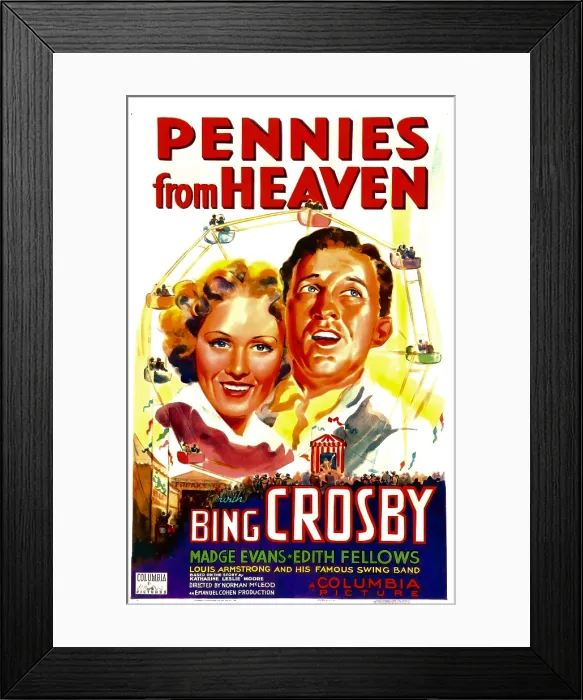 Framed Print : PENNIES FROM HEAVEN, from left: Madge Evans, Bing Crosby, 1936