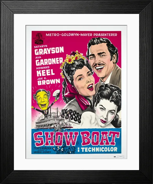 Framed Print : SHOW BOAT, (clockwise from left), Joe E. Brown, Kathryn Grayson, Howard Keel, Ava Gardner, 1951 Framed Print : SHOW BOAT, (clockwise from left), Joe E. Brown, Kathryn Grayson, Howard Keel, Ava Gardner, 1951