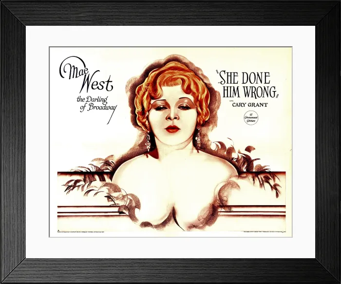 Framed Print : SHE DONE HIM WRONG, Mae West, 1933