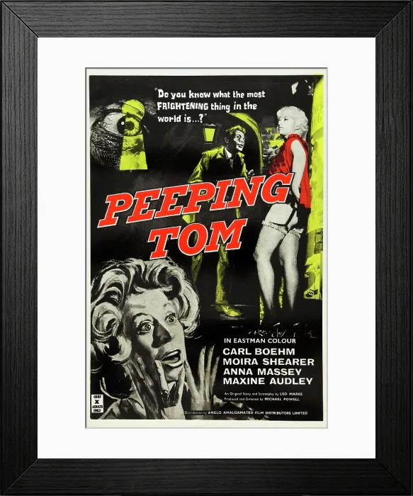 Framed Print : PEEPING TOM, British poster, 1960