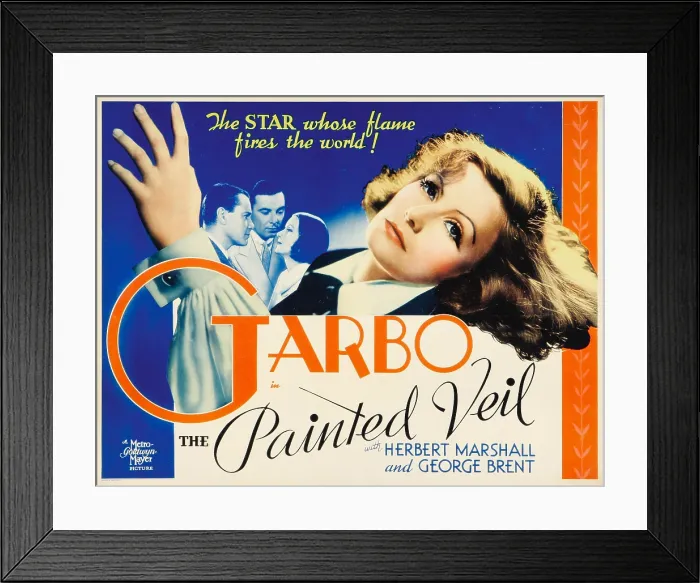Framed Print : THE PAINTED VEIL, from left: Herbert Marshall, George Brent, Greta Garbo, 1934