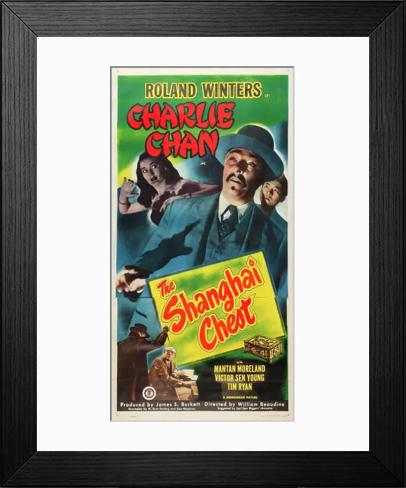 Framed Print : THE SHANGHAI CHEST, l-r: Deannie Best, Roland Winters, Victor Sen Young, 1948