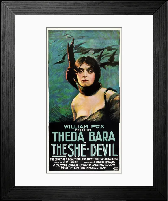 Framed Print : THE SHE DEVIL, (aka THE SHE-DEVIL), Theda Bara, 1918, TM & copyright 20th Century Fox Film Corporation. All rights reserved / courtesy Everett Collection