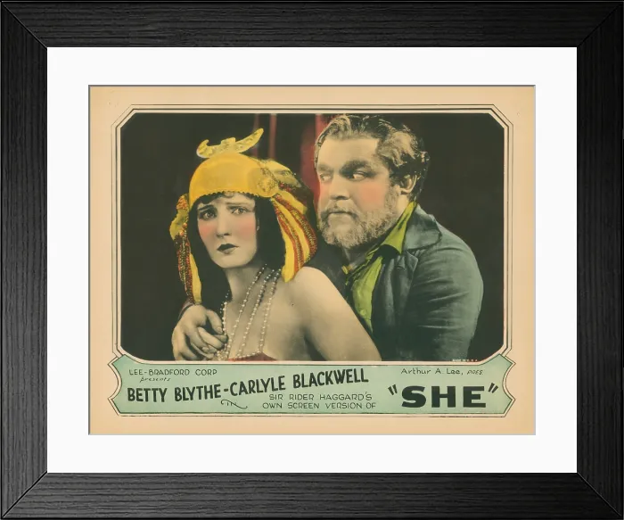 Framed Print : SHE, from left: Betty Blythe, Heinrich George, 1925
