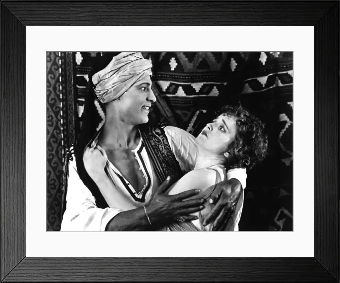 Framed Print : THE SHEIK, from left: Rudolph Valentino, Agnes Ayres, 1921 Framed Print : THE SHEIK, from left: Rudolph Valentino, Agnes Ayres, 1921