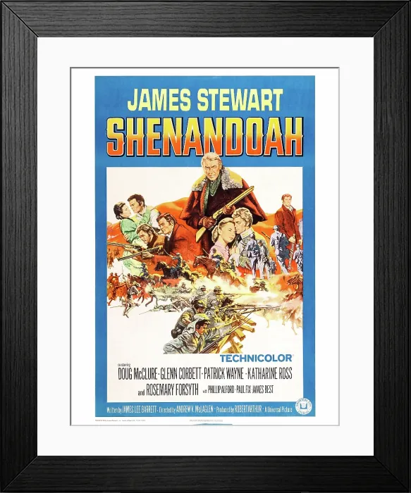 Framed Print : SHENANDOAH, US poster, James Stewart, 1965