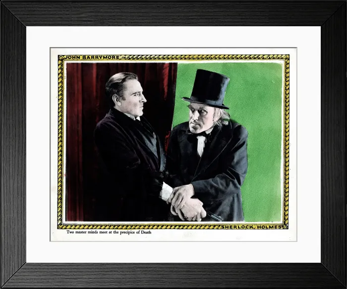 Framed Print : SHERLOCK HOLMES, from left, John Barrymore, Gustav Von Seyffertitz, 1922 Framed Print : SHERLOCK HOLMES, from left, John Barrymore, Gustav Von Seyffertitz, 1922