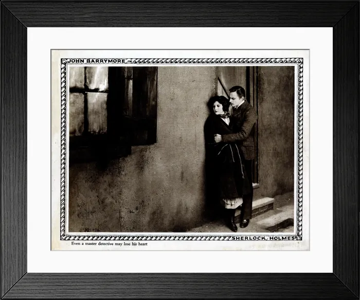 Framed Print : SHERLOCK HOLMES, from left, Carol Dempster, John Barrymore, 1922 Framed Print : SHERLOCK HOLMES, from left, Carol Dempster, John Barrymore, 1922
