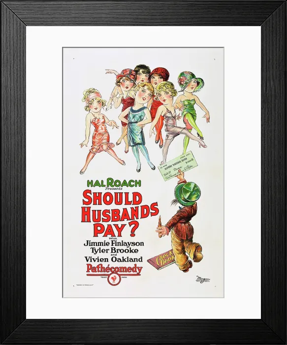 Framed Print : SHOULD HUSBANDS PAY?, poster art, 1926 Framed Print : SHOULD HUSBANDS PAY?, poster art, 1926