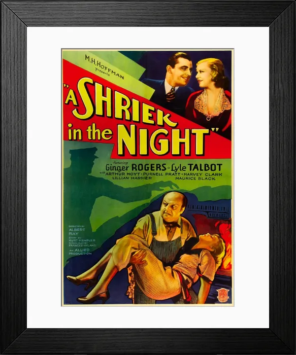 Framed Print : A SHRIEK IN THE NIGHT, top from left: Lyle Talbot, Ginger Rogers, bottom from left: Harvey Clark, Ginger Rogers, 1933 Framed Print : A SHRIEK IN THE NIGHT, top from left: Lyle Talbot, Ginger Rogers, bottom from left: Harvey Clark, Ginger Rogers, 1933