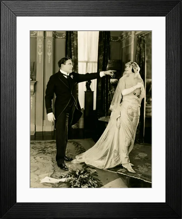 Framed Print : SHACKLES OF GOLD, left: William Farnum, 1922