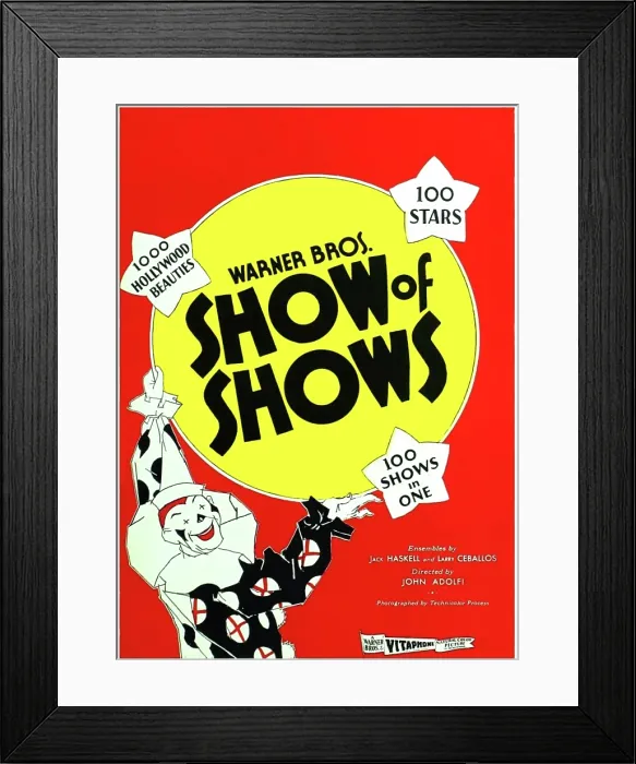 Framed Print : THE SHOW OF SHOWS, US poster art, 1929 Framed Print : THE SHOW OF SHOWS, US poster art, 1929