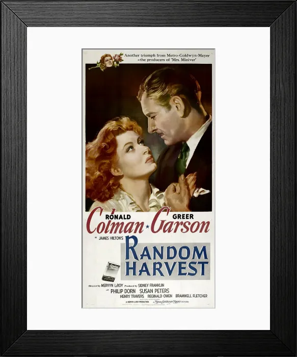 Framed Print : RANDOM HARVEST, from left: Greer Garson, Ronald Colman, 1942