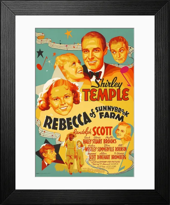 Framed Print : REBECCA OF SUNNYBROOK FARM, top from left: Shirley Temple, Gloria Stuart, Randolph Scott, Jack Haley, bottom from left: Slim Summerville, Bill Robinson, Shirley Temple Framed Print : REBECCA OF SUNNYBROOK FARM, top from left: Shirley Temple, Gloria Stuart, Randolph Scott, Jack Haley, bottom from left: Slim Summerville, Bill Robinson, Shirley Temple