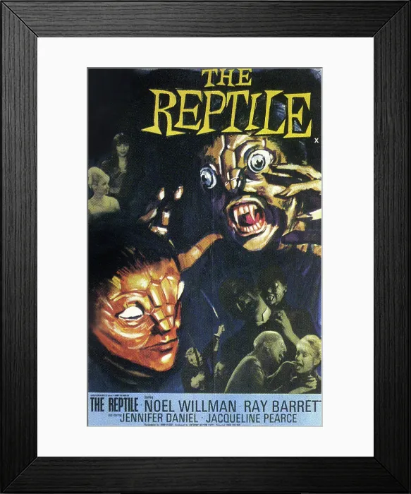 Framed Print : THE REPTILE, poster art, 1966
