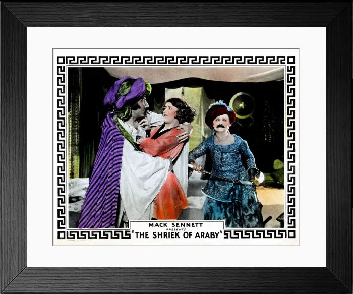 Framed Print : THE SHRIEK OF ARABY, center and right, Kathryn McGuire, Ben Turpin, 1923
